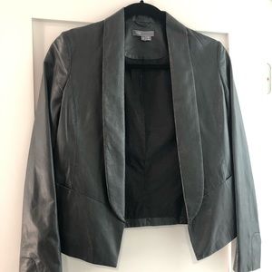 Vince Black Leather Jacket Blazer